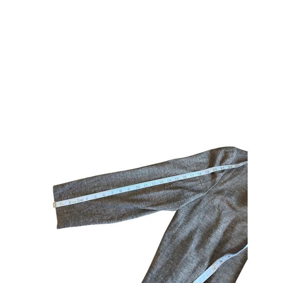 Talbots Blazer Charcoal Gray Open Front Wool Office Work Career Long Size 12 - Picture 9 of 10